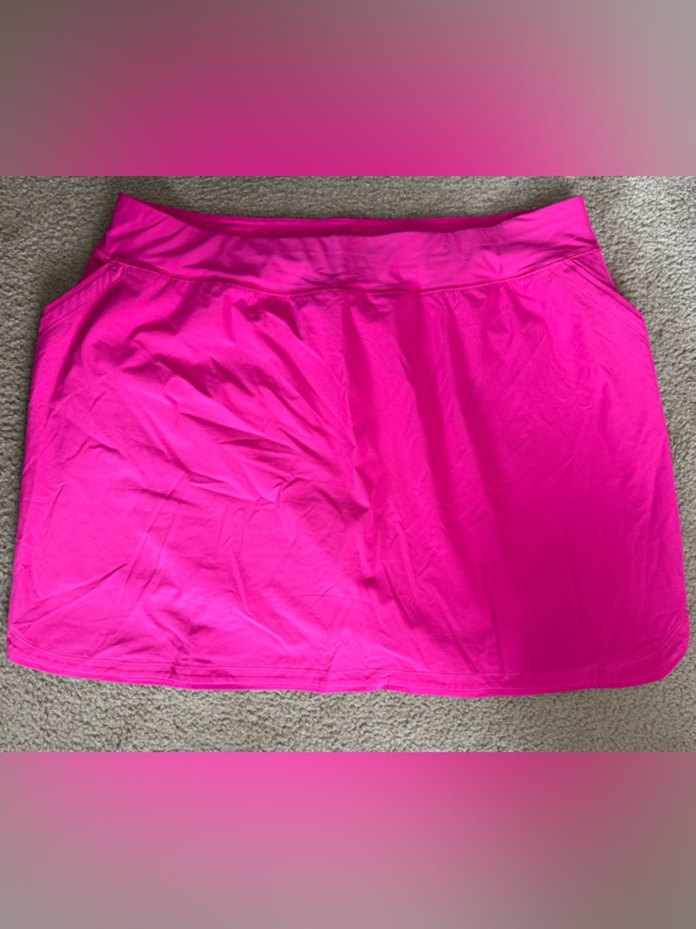 Lands' End Sz 20 Swim Skirt in Bright Pink